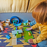 Blue-Green Mobile Home