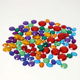 100 Small Acrylic Glitter Stones