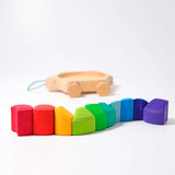 Pull Along Rainbow Turtle with Blocks