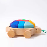 Pull Along Rainbow Turtle with Blocks