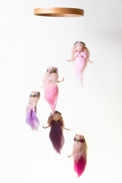 Needle Felted Mobile - Wool Fairies @ 大樹孩子生活館             Tree Children's Lodge, Hong Kong - 1